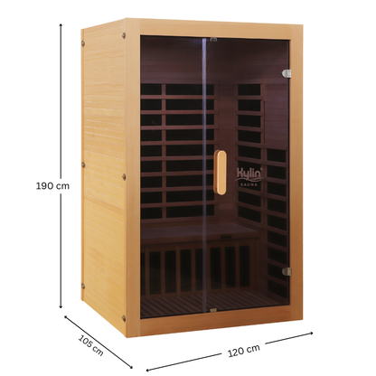 Kylin Low EMF Carbon Infrared Sauna Room 2 Person H6203 (Floor Heater included)
