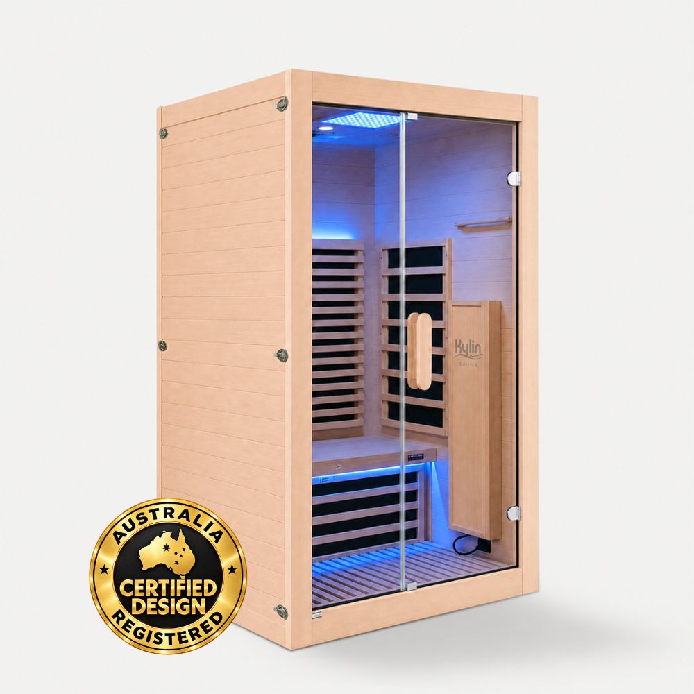 Kylin ZIVA ELEGANCE Premium Full Spectum Low EMF Infrared Sauna Room 2 Person H6232 (Floor Heater included)