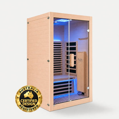 Kylin ZIVA ELEGANCE Premium Full Spectum Low EMF Infrared Sauna Room 2 Person H6232 (Floor Heater included)