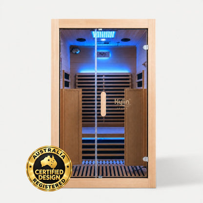 Kylin ZIVA ELEGANCE Premium Full Spectum Low EMF Infrared Sauna Room 2 Person H6232 (Floor Heater included)