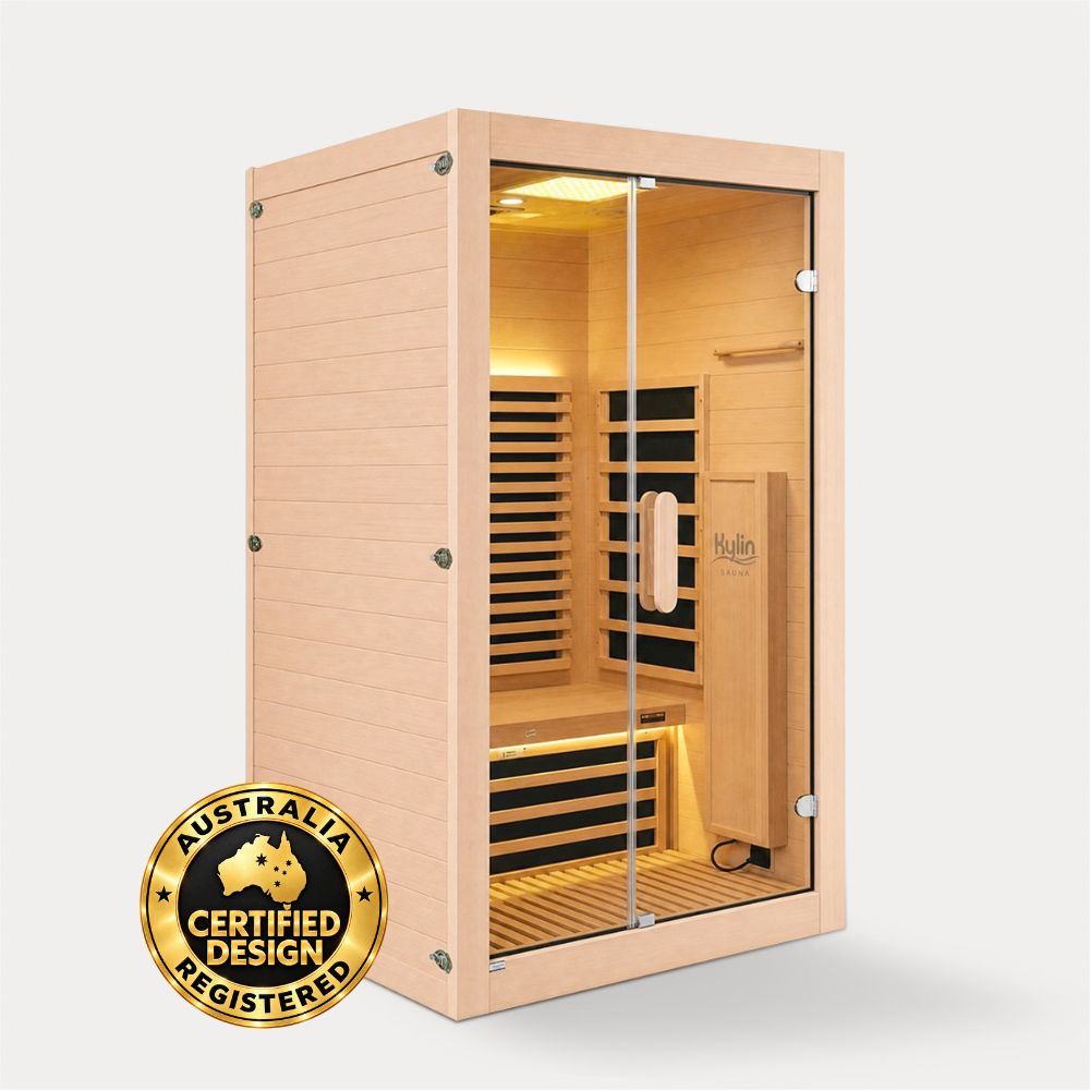 Kylin ZIVA ELEGANCE Premium Full Spectum Ultra Low EMF Infrared Sauna Room 2 Person H6234 (Floor Heater included)