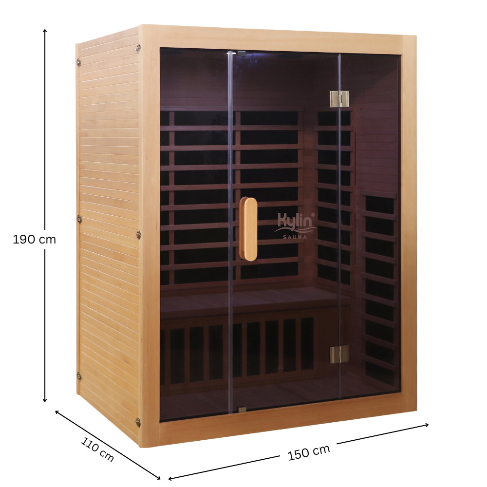 Kylin Low EMF Carbon Infrared Sauna Room 3 Person H6303 (Floor Heater included)
