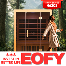 Kylin Low EMF Carbon Infrared Sauna Room 3 Person H6303 (Floor Heater included)