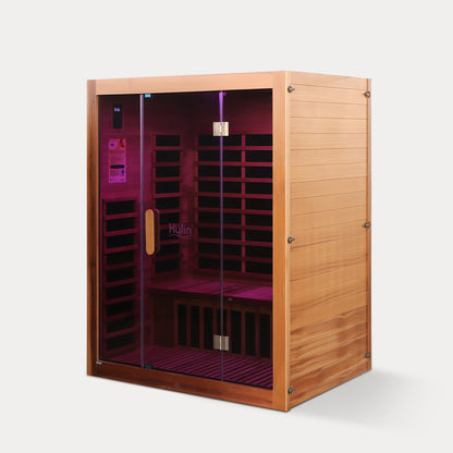 Kylin Low EMF Premium Cedar Infrared Sauna Room 3 Person H6304 (Floor Heater included)