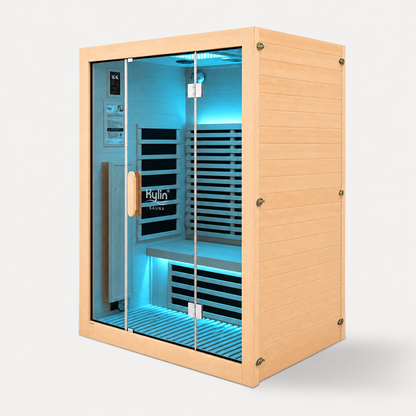 Kylin ZIVA ELEGANCE Premium Full Spectum Low EMF Infrared Sauna Room 3 Person H6332 (Floor Heater included)