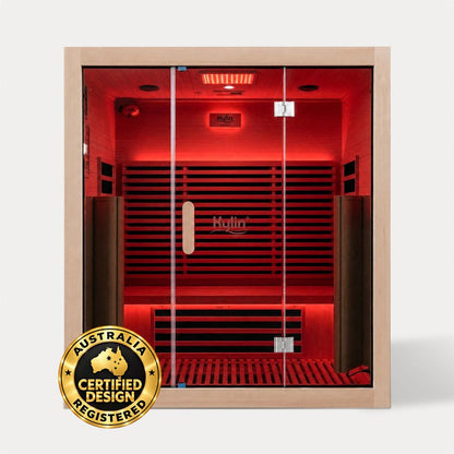 Kylin ZIVA ELEGANCE Premium Full Spectum Low EMF Infrared Sauna Room 4 Person H6432 (Floor Heater included)