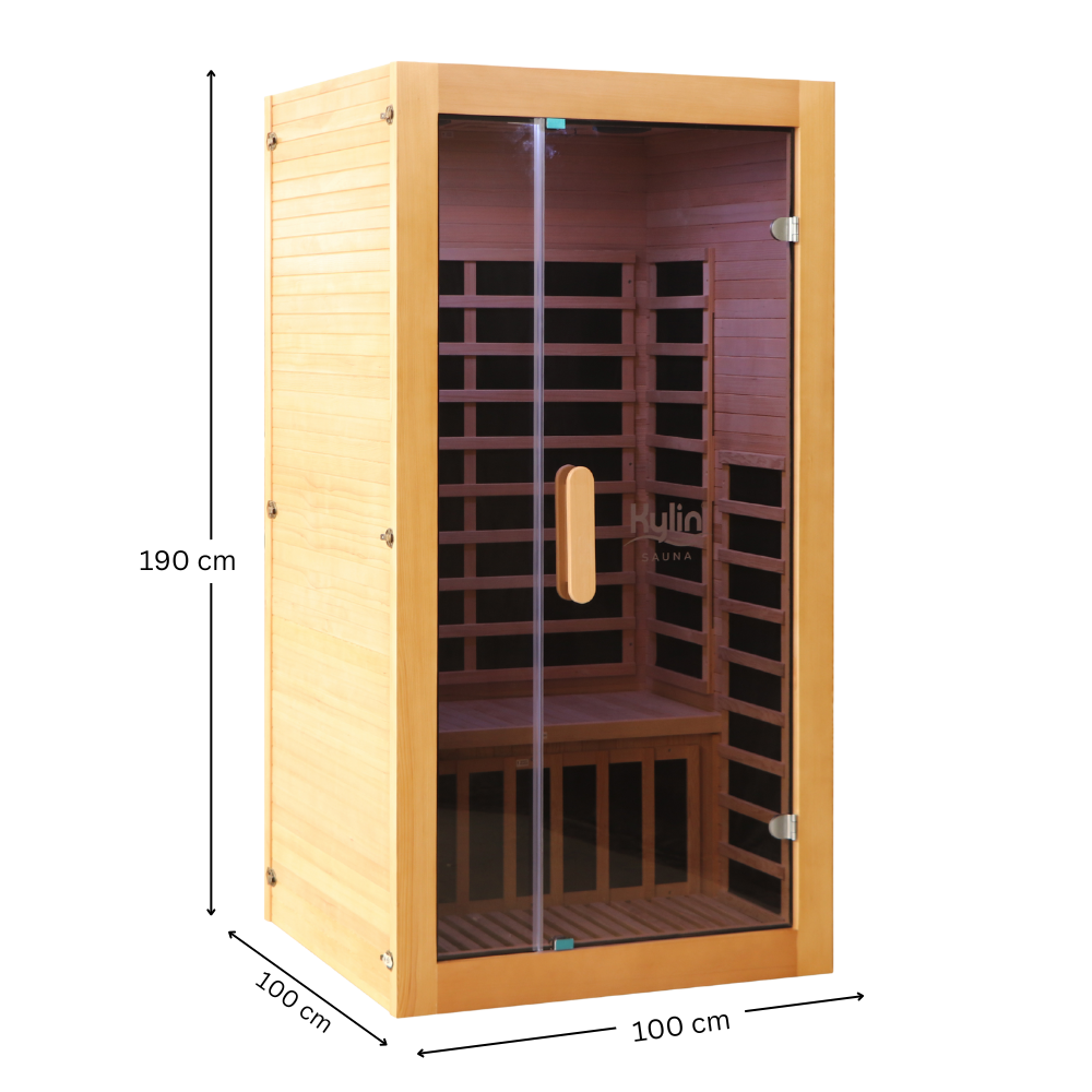 Kylin Low EMF Carbon Infrared Sauna Room 1 Person H6103 (Floor Heater included)