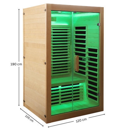 Kylin Low EMF Carbon Infrared Sauna Room 2 Person H6201 (HL-300K)