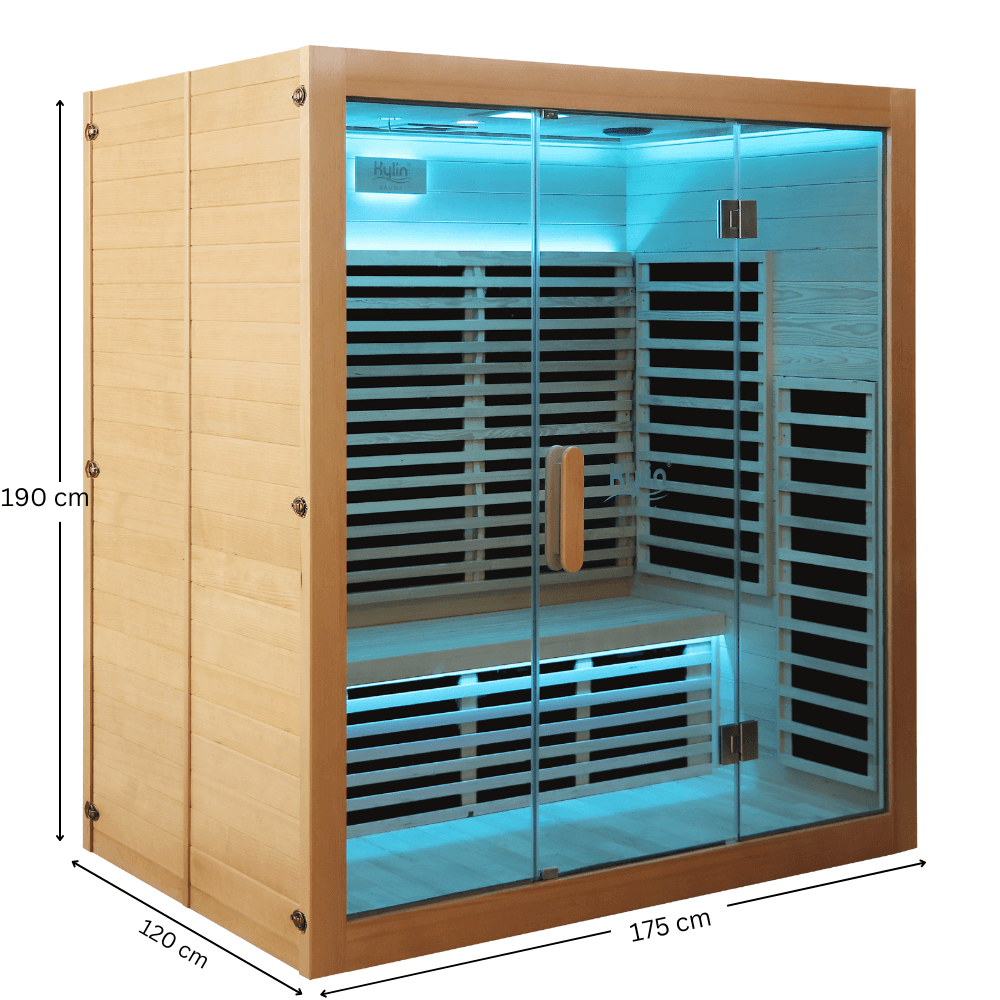 Kylin Low EMF Carbon Infrared Sauna Room 4 Person H6401 (HL-500K)