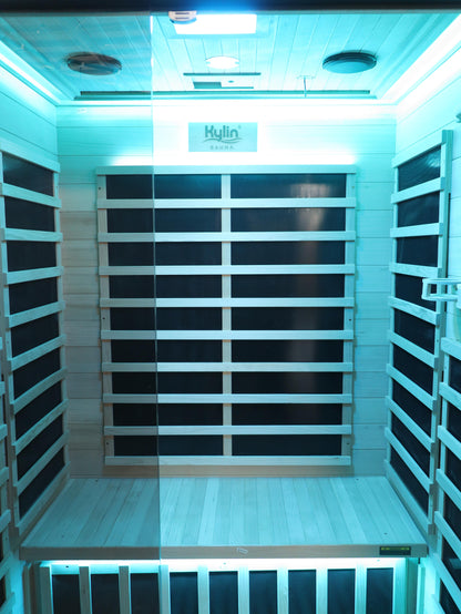 Kylin Carbon Infrared Sauna Room 2 Person Low EMF H6205 (Black)
