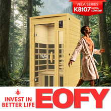 Kylin Ultra Low EMF Carbon Infrared Sauna 1 Person - K8107 Ultra Low EMF
