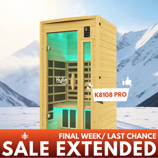 Kylin Ultra Low EMF Carbon Infrared Sauna 1 Person - K8108 PRO