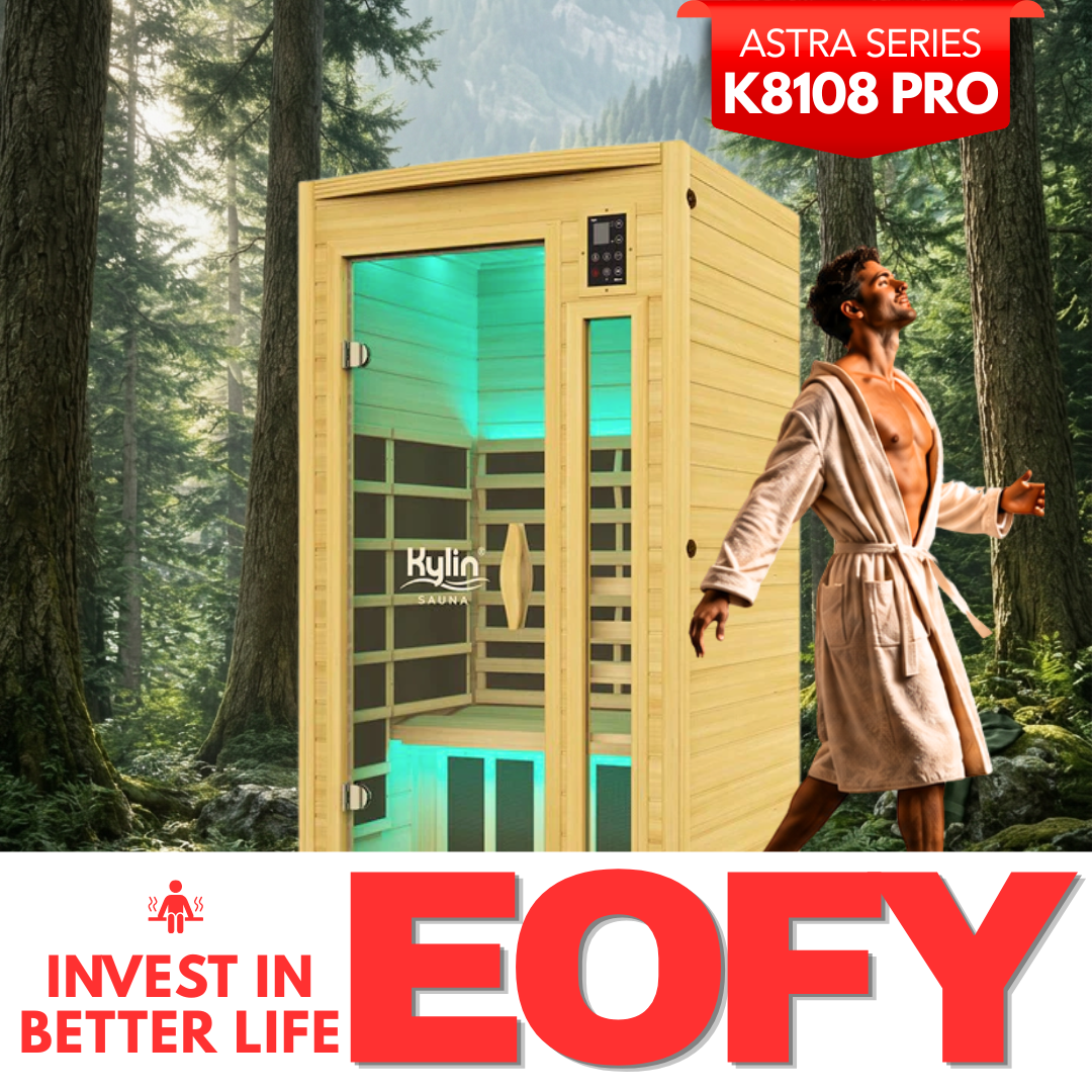Kylin Ultra Low EMF Carbon Infrared Sauna 1 Person - K8108 PRO