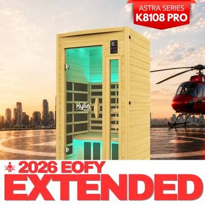 Kylin Ultra Low EMF Carbon Infrared Sauna 1 Person - K8108 PRO