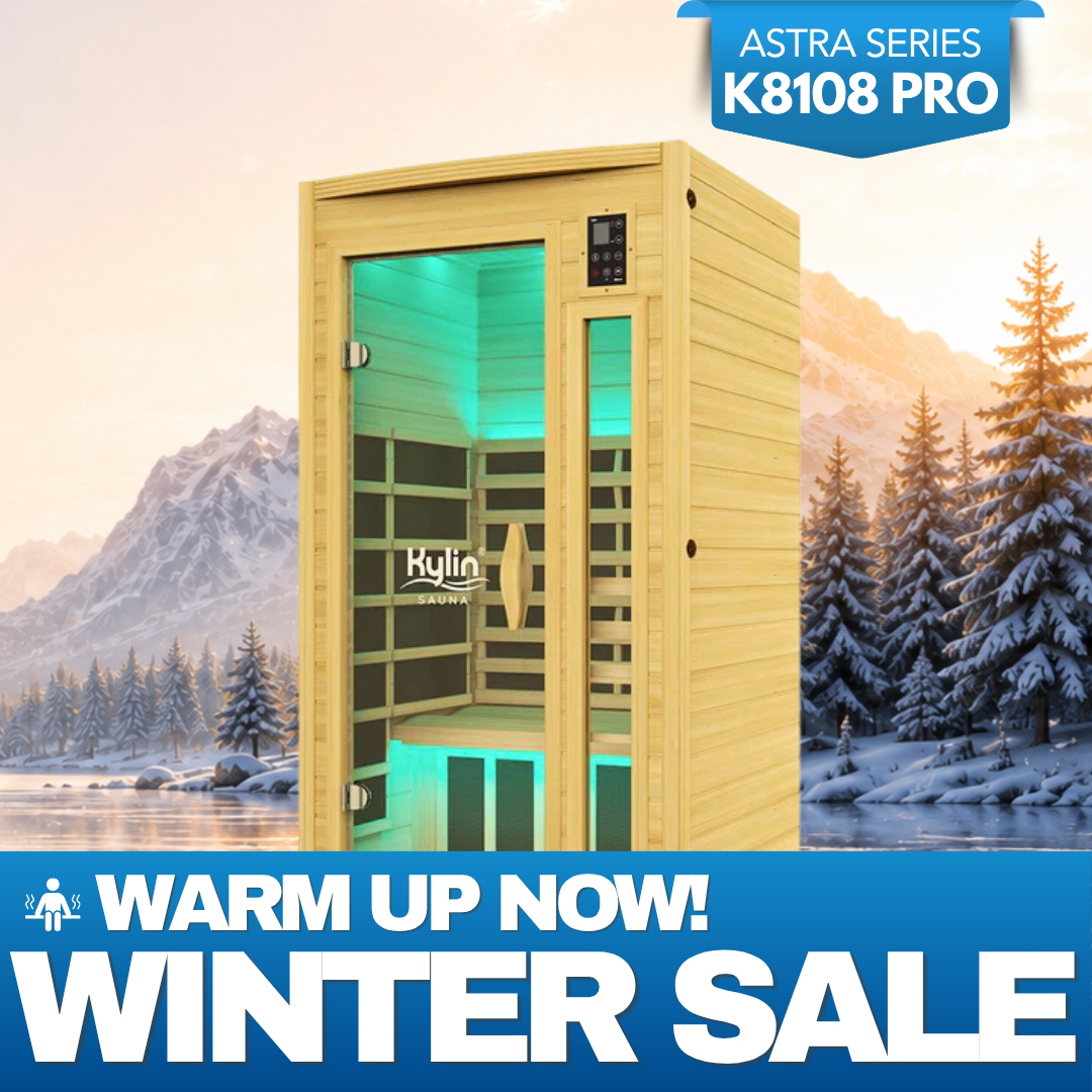 Kylin Ultra Low EMF Carbon Infrared Sauna 1 Person - K8108 PRO