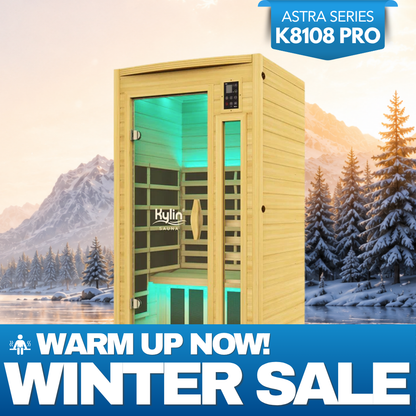 Kylin Ultra Low EMF Carbon Infrared Sauna 1 Person - K8108 PRO