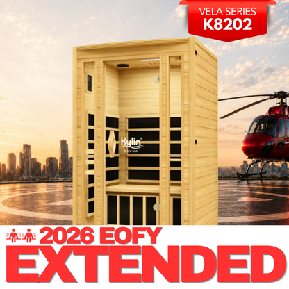 Kylin Low EMF Premium Carbon Far Infrared Sauna 2 people - K8202