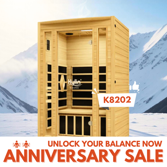 Kylin Low EMF Premium Carbon Far Infrared Sauna 2 people - K8202
