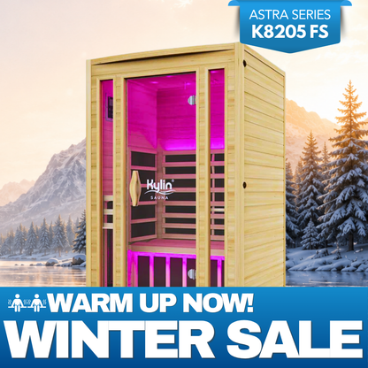 Kylin Full Spectrum Low EMF Carbon Far Infrared Sauna 2 people - K8205 FS