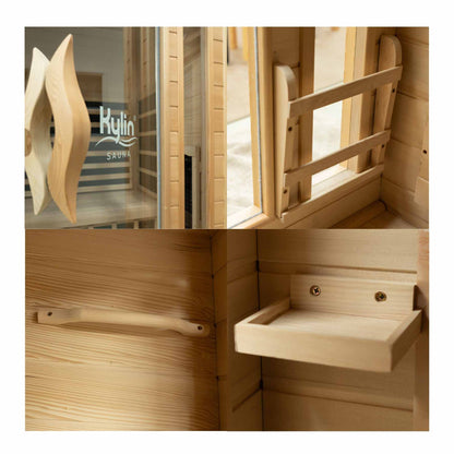 Kylin Full Spectrum Low EMF Carbon Far Infrared Sauna 2 people - K8205 FS