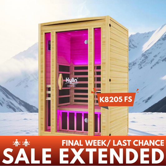 Kylin Full Spectrum Low EMF Carbon Far Infrared Sauna 2 people - K8205 FS