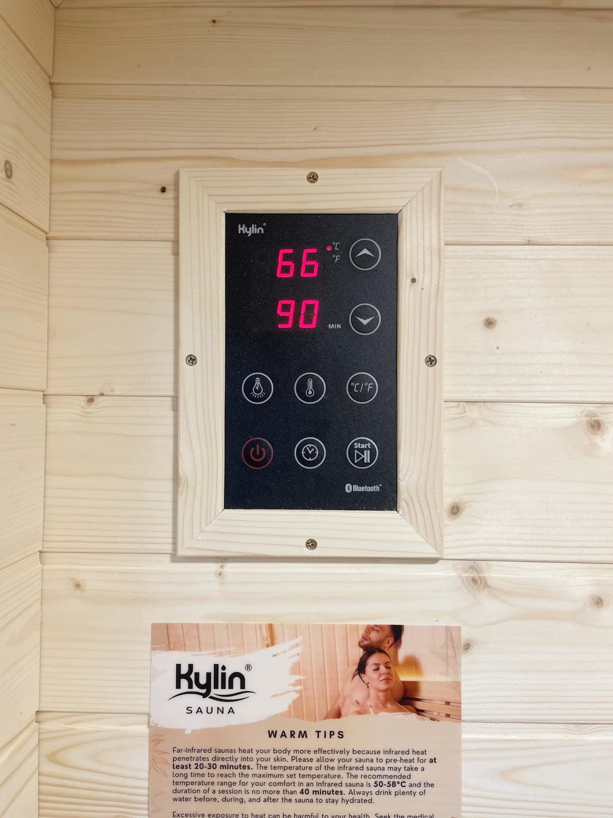 Kylin Nordic Spruce Carbon Infrared Sauna 1 Person KY-1E5