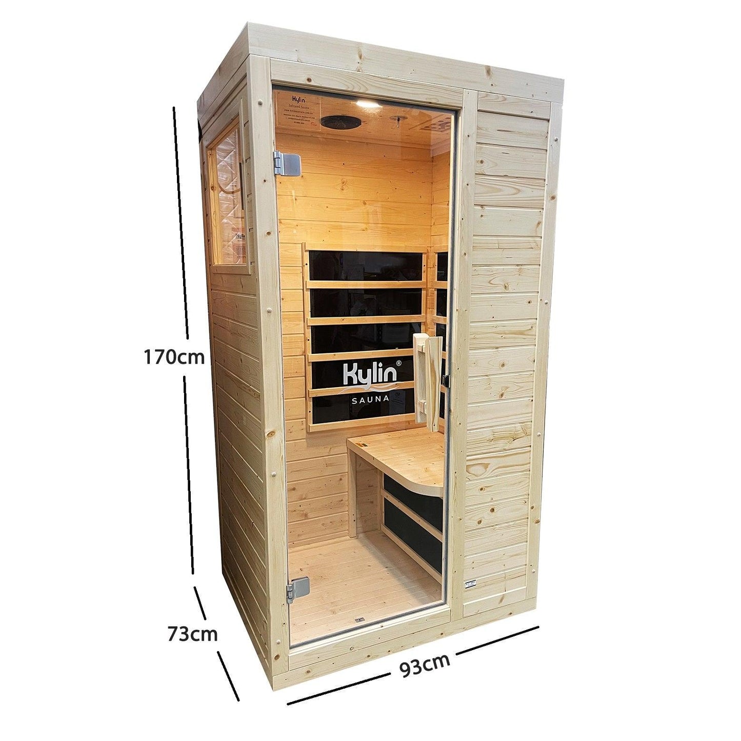 Kylin Nordic Spruce Carbon Infrared Sauna 1 Person KY-1E5