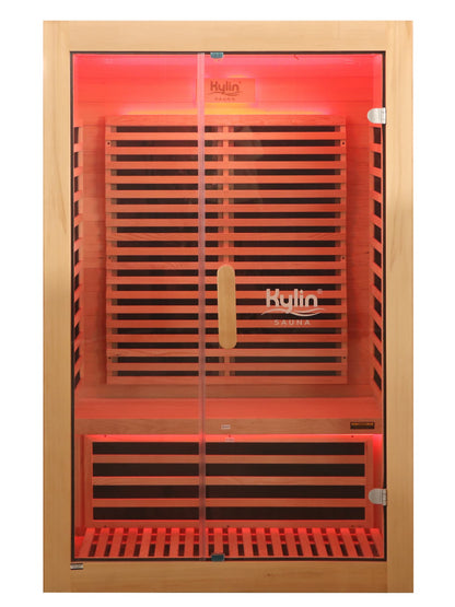 Kylin Low EMF Carbon Infrared Sauna 2 Person with floor heater H6201-F