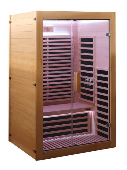 Kylin Low EMF Carbon Infrared Sauna 2 Person with floor heater H6201-F
