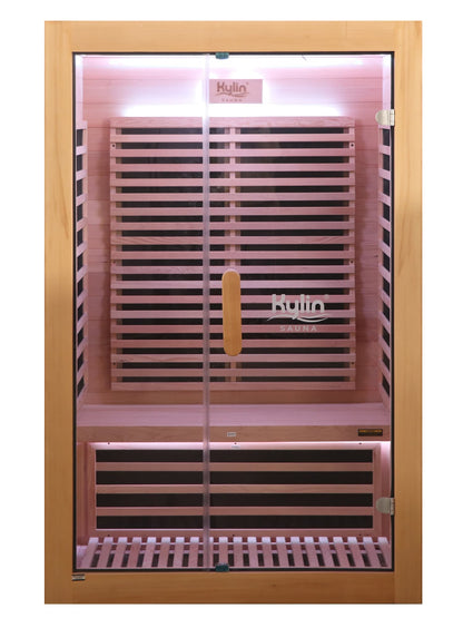 Kylin Low EMF Carbon Infrared Sauna 2 Person with floor heater H6201-F