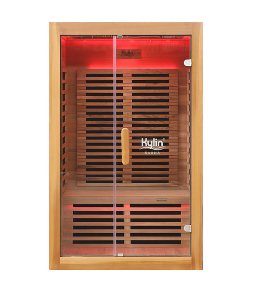 Elite - Kylin Low EMF Premium Cedar Infrared Sauna Room 2 Person - HL-300K Cedar