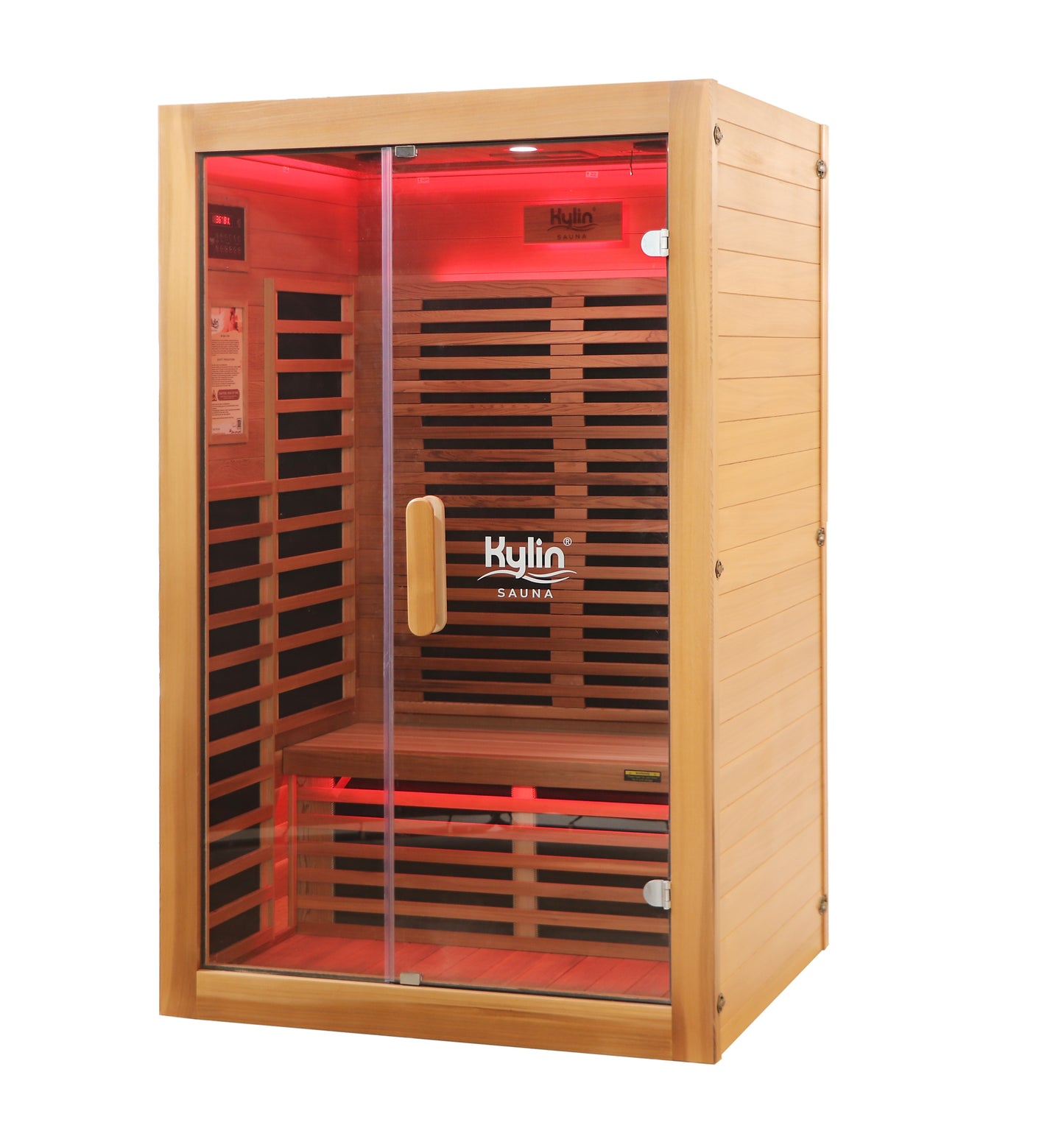 Elite - Kylin Low EMF Premium Cedar Infrared Sauna Room 2 Person - H6202-C