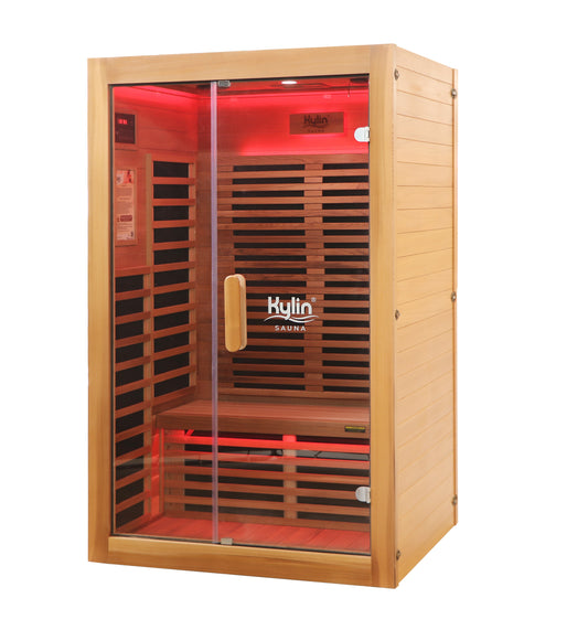 Elite - Kylin Low EMF Premium Cedar Infrared Sauna Room 2 Person - HL-300K Cedar