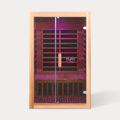 Kylin Low EMF Premium Cedar Infrared Sauna Room 2 Person H6204 (Floor Heater included)