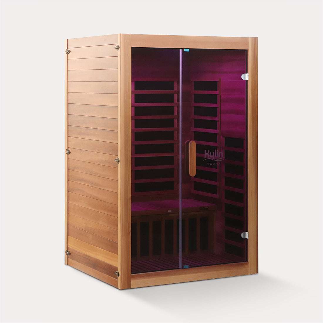 Kylin Low EMF Premium Cedar Infrared Sauna Room 2 Person H6204 (Floor Heater included)