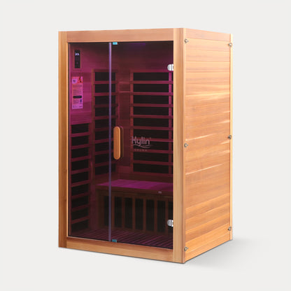 Kylin Low EMF Premium Cedar Infrared Sauna Room 2 Person H6204 (Floor Heater included)