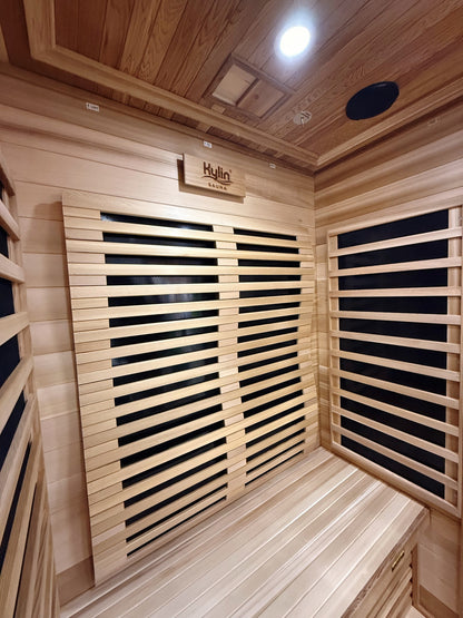 Elite - Kylin Low EMF Premium Cedar Infrared Sauna Room 2 Person - H6202-C