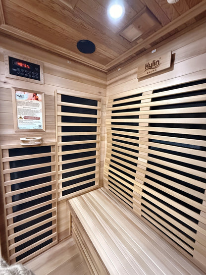 Elite - Kylin Low EMF Premium Cedar Infrared Sauna Room 2 Person - H6202-C