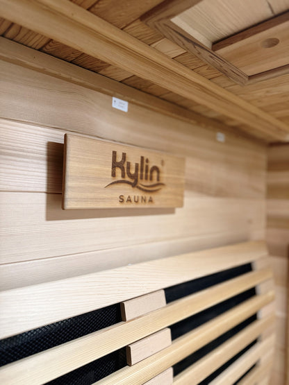 Elite - Kylin Low EMF Premium Cedar Infrared Sauna Room 2 Person - H6202-C