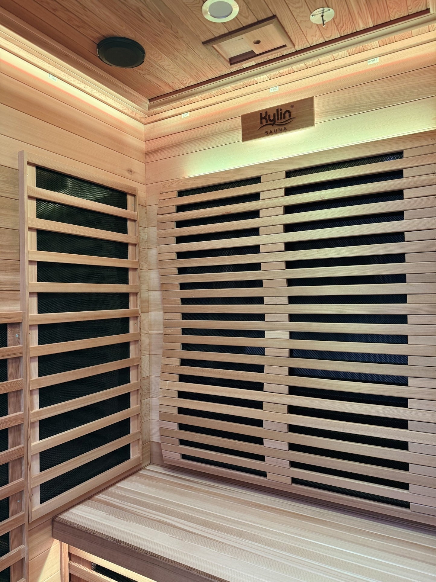 Elite - Kylin Low EMF Premium Cedar Infrared Sauna Room 2 Person - H6202-C