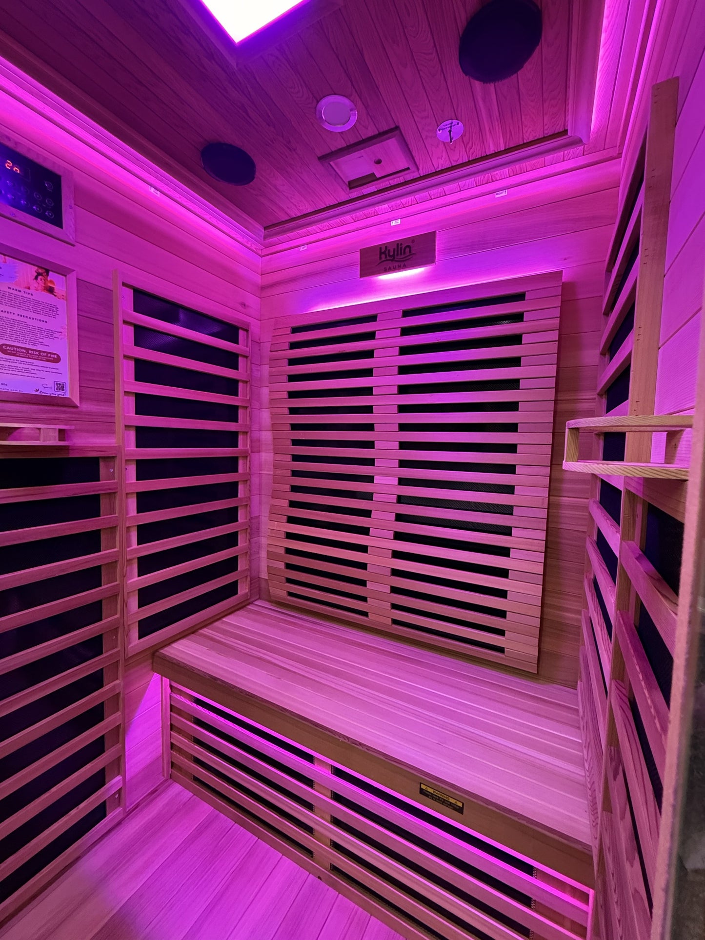 Elite - Kylin Low EMF Premium Cedar Infrared Sauna Room 2 Person - H6202-C