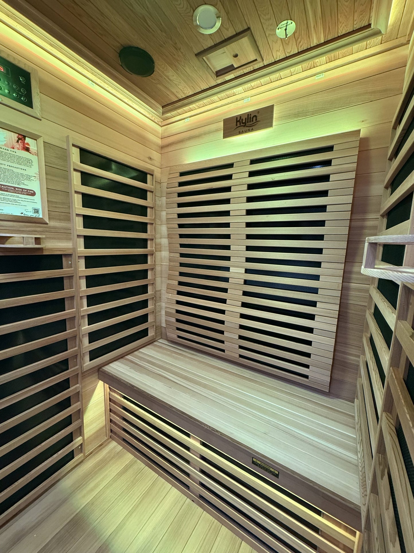 Elite - Kylin Low EMF Premium Cedar Infrared Sauna Room 2 Person - H6202-C
