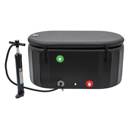 Kylin Portable Oval Ice Bath Tub Cold Plunge 265L - Black