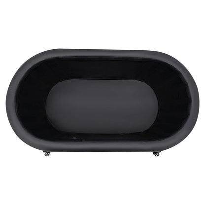 Kylin Portable Oval Ice Bath Tub Cold Plunge 265L - Black