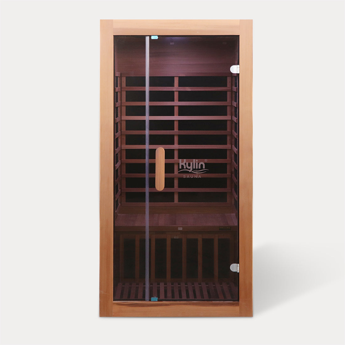 Kylin Low EMF Premium Cedar Infrared Sauna Room 1 Person H6104 (Floor Heater included)