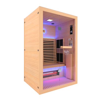 Kylin Hemlock Carbon Full Spectrum Infrared Sauna Room 2 Person Low EMF L9201-H