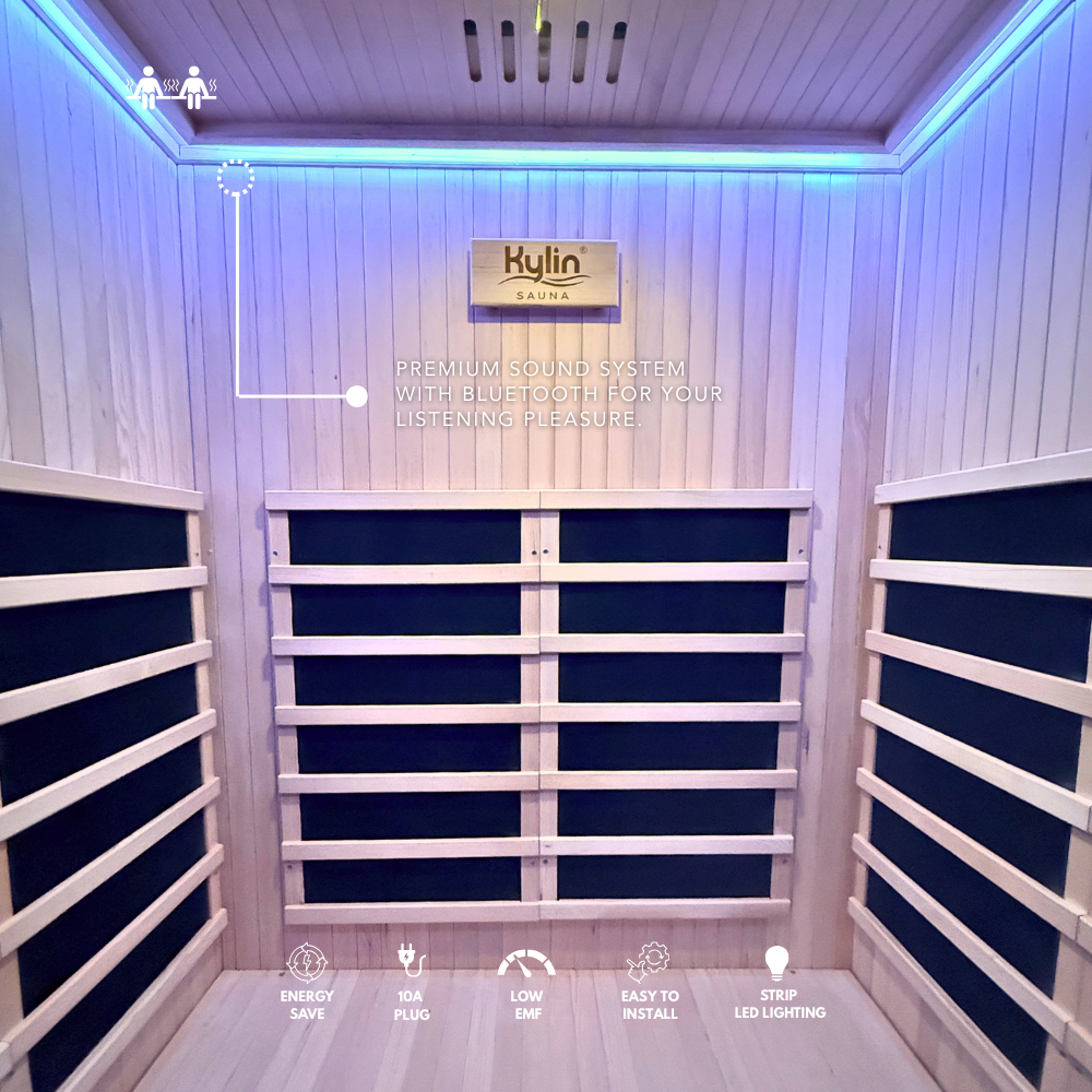Kylin Low EMF Carbon Infrared Sauna Room 2 Person QD-D2