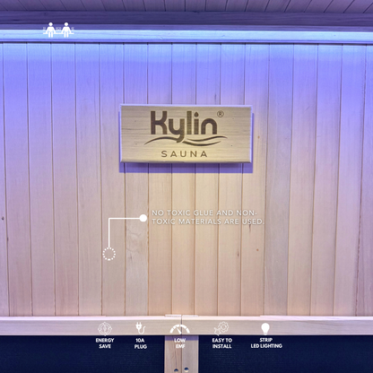 Kylin Low EMF Carbon Infrared Sauna Room 2 Person QD-D2