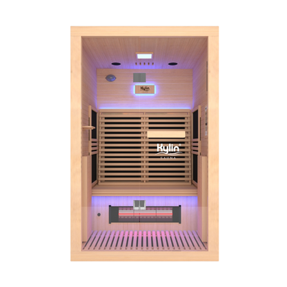 Kylin Hemlock Carbon Full Spectrum Infrared Sauna Room 2 Person Low EMF L9201-H