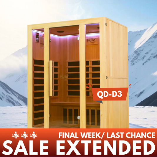 Kylin Low EMF Carbon Infrared Sauna Room 3 Person QD-D3